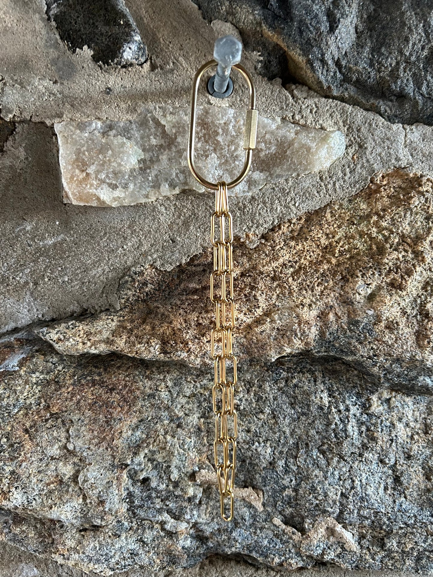 Gold Paperclip Chainlink Wristlet