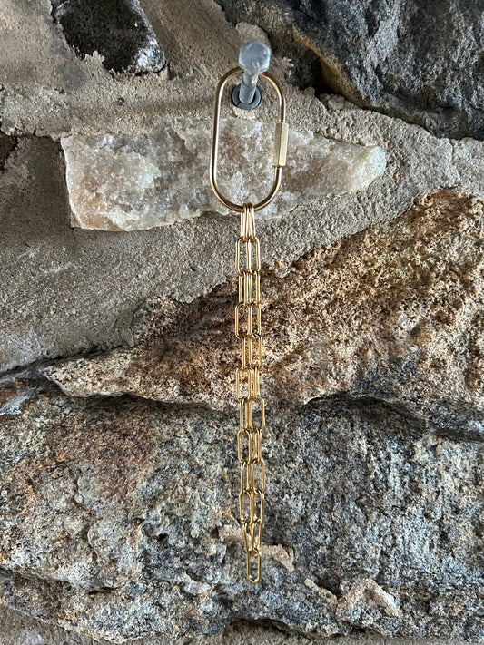 Gold Paperclip Chainlink Wristlet